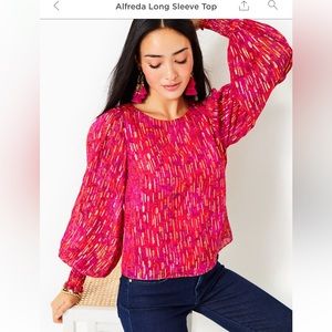 NWT Lilly Pulitzer Alfreda Long Sleeve Top